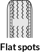 tire art: flat spots