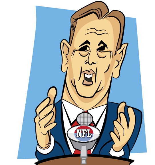 digital caricature of nfl commissioner