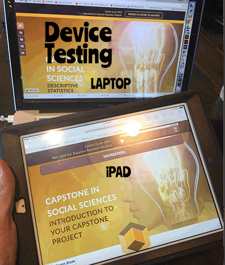 image depicts device testing with webpage