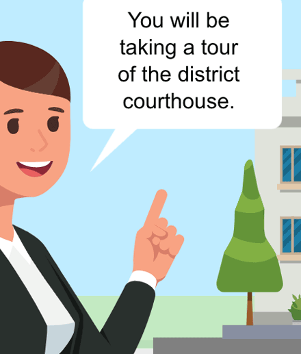 partial graphic used as a link to courthouse learning